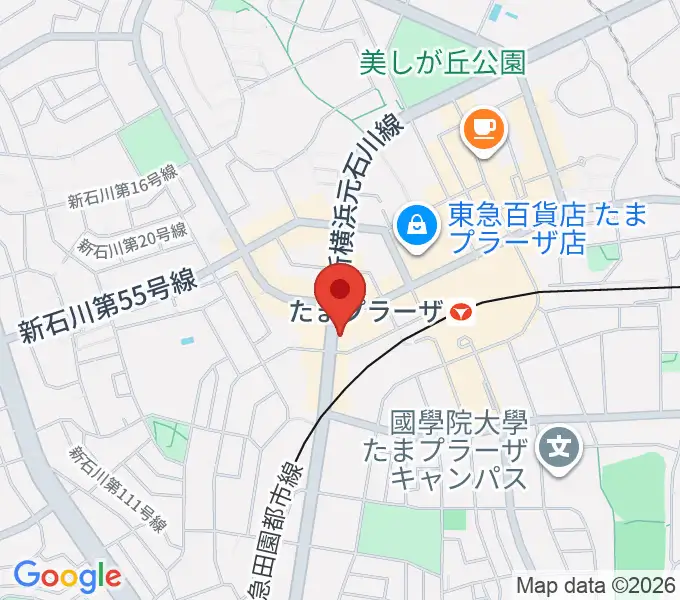 グレースハープ横浜たまプラーザ店の地図