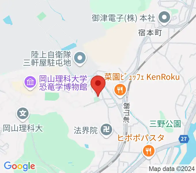 半田山スタジオの地図