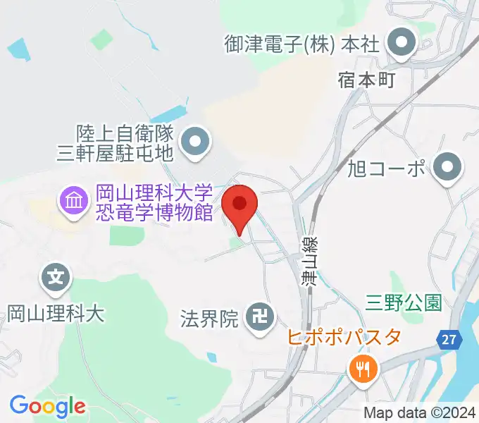 半田山スタジオの地図