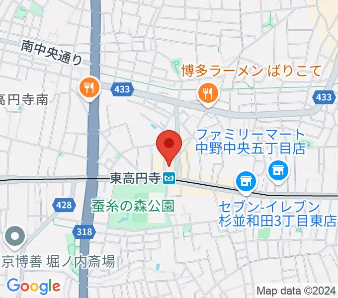 東高円寺ロサンゼルスクラブの地図