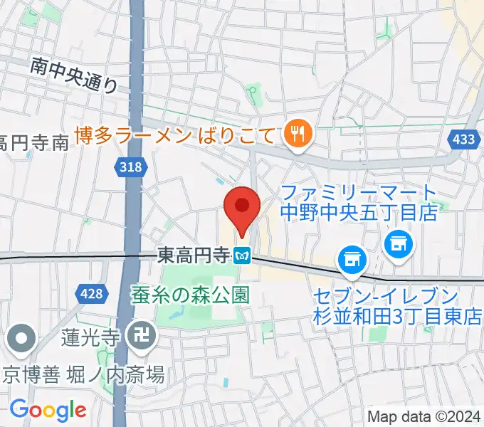 東高円寺ロサンゼルスクラブの地図