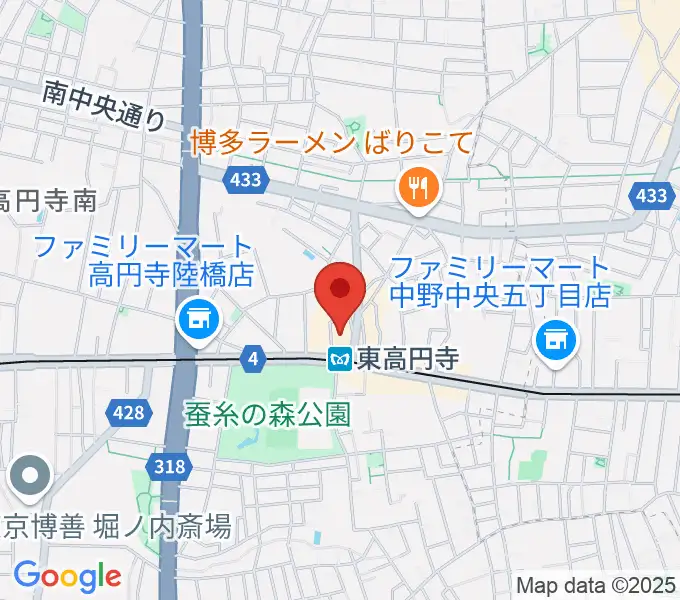 東高円寺ロサンゼルスクラブの地図