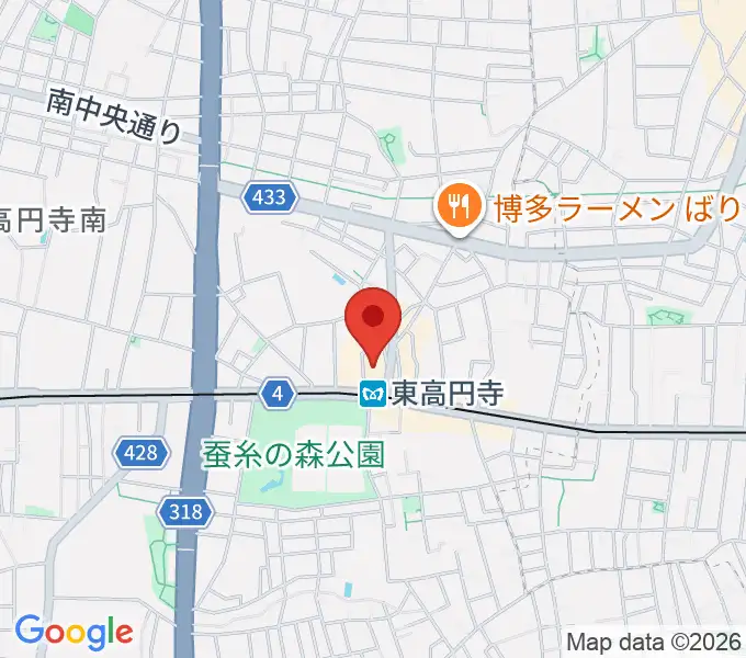 東高円寺ロサンゼルスクラブの地図