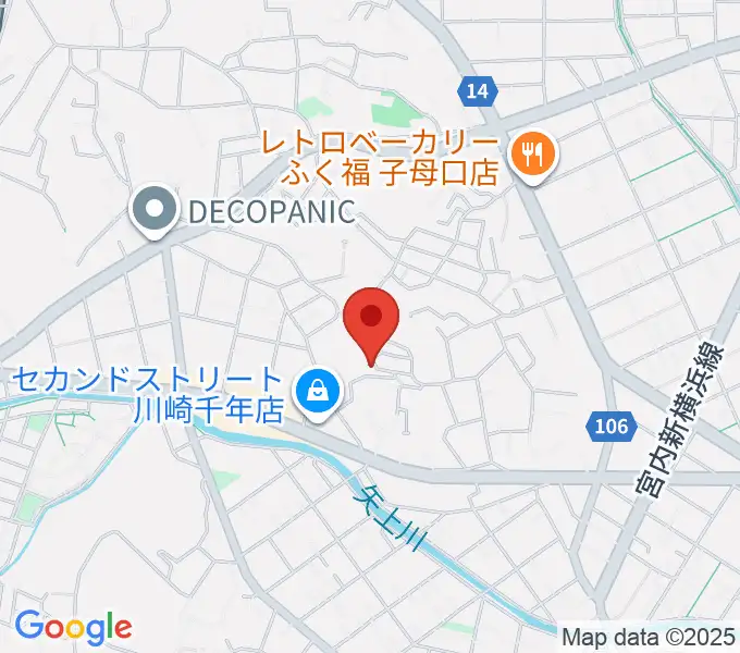 須山音楽教室の地図
