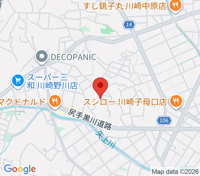 須山音楽教室の地図