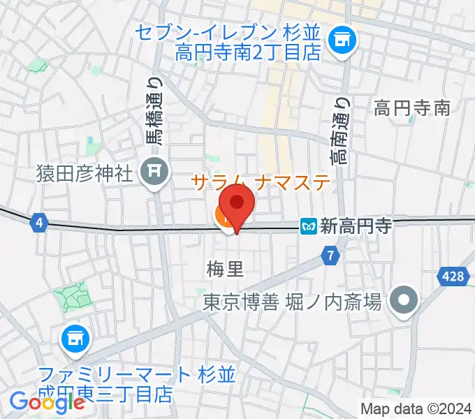 新高円寺CLUB LINERの地図