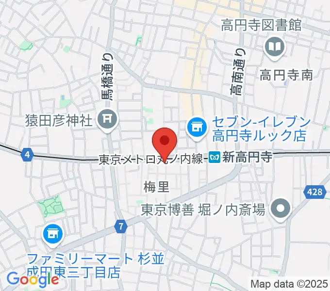 新高円寺CLUB LINERの地図