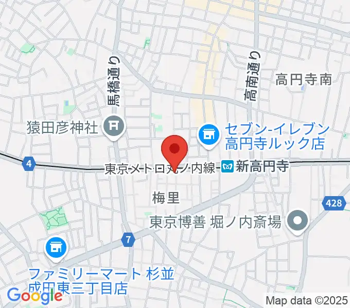 新高円寺CLUB LINERの地図
