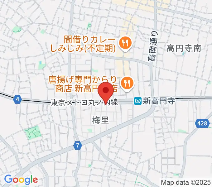 新高円寺CLUB LINERの地図