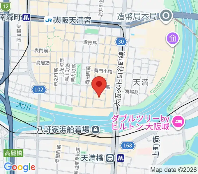 P4 STUDIO天満橋店の地図