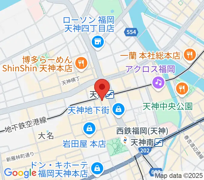 イシバシ楽器 福岡パルコ店の地図