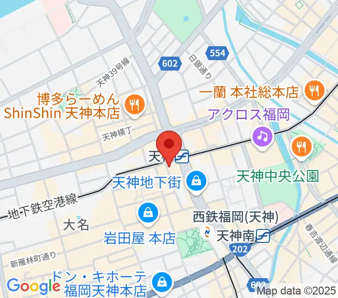 イシバシ楽器 福岡パルコ店の地図