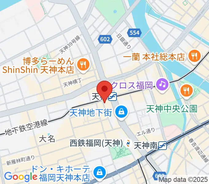 イシバシ楽器 福岡パルコ店の地図