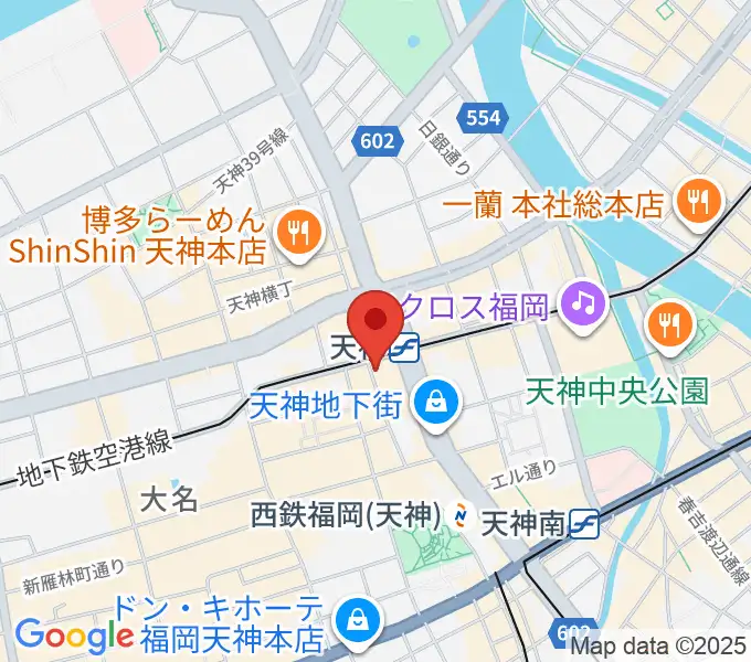 イシバシ楽器 福岡パルコ店の地図