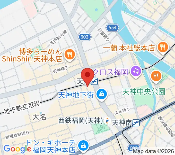 イシバシ楽器 福岡パルコ店の地図