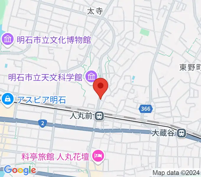 楽器の修理屋プロタックの地図