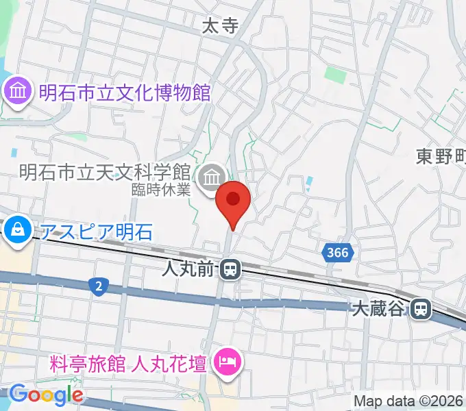 楽器の修理屋プロタックの地図