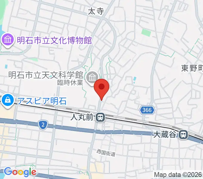 楽器の修理屋プロタックの地図