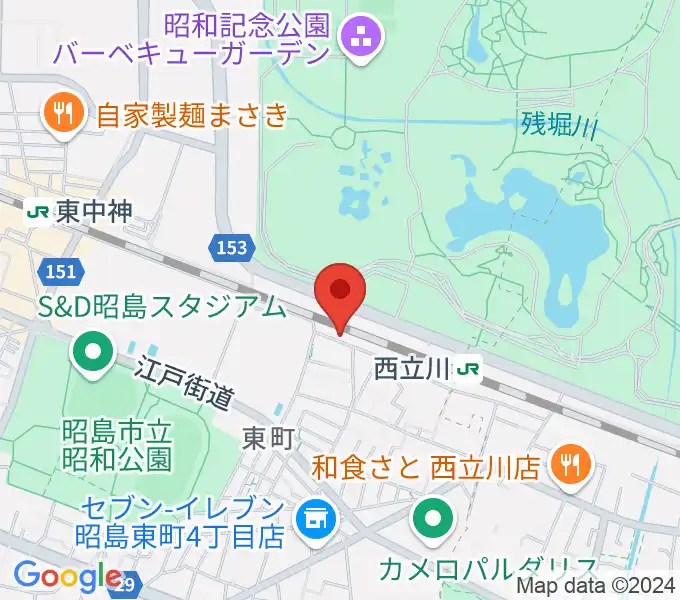 西立川総合音楽センターの地図