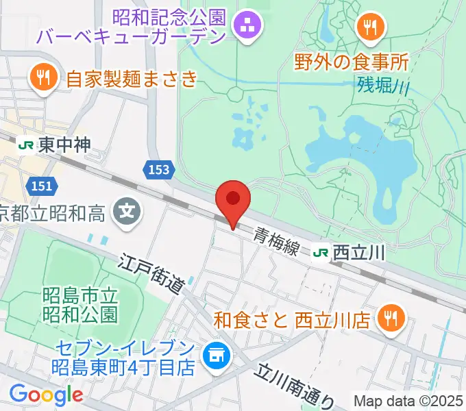 西立川総合音楽センターの地図