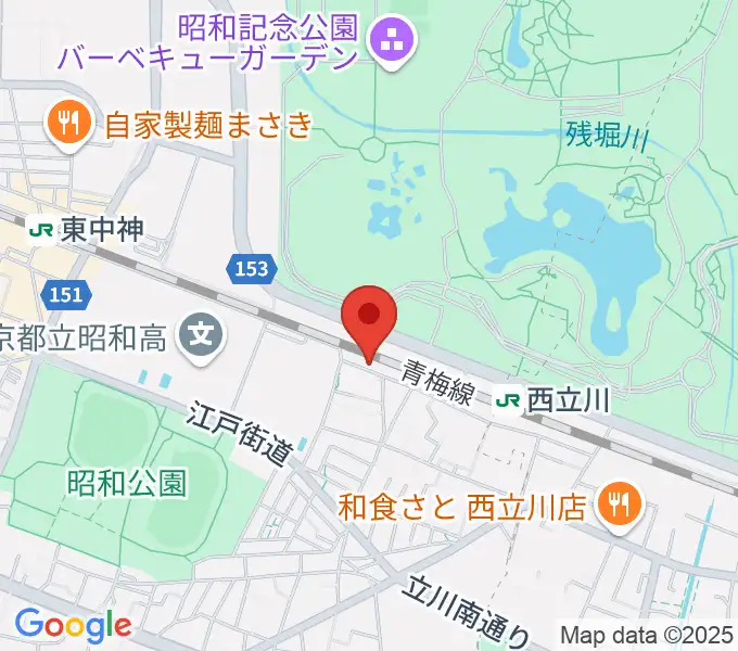 西立川総合音楽センターの地図