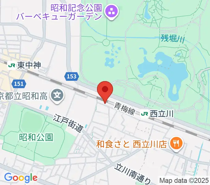 西立川総合音楽センターの地図