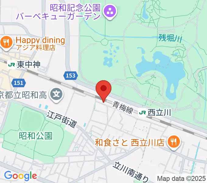 西立川総合音楽センターの地図