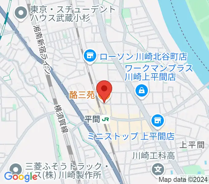 冨井ピアノ工房の地図