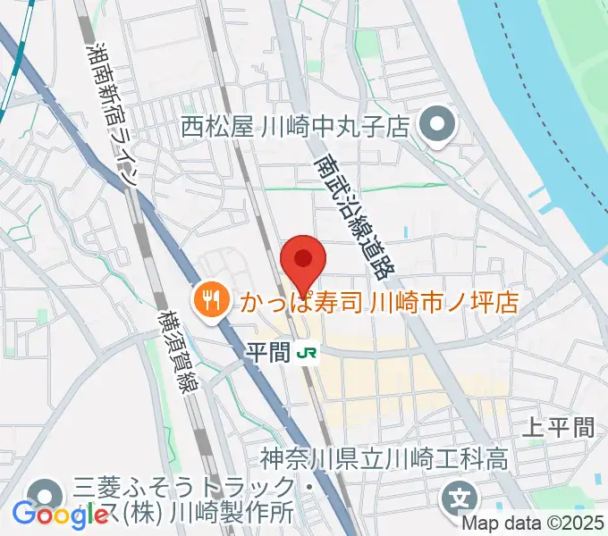 冨井ピアノ工房の地図
