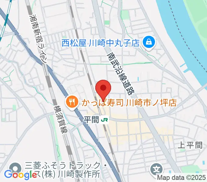 冨井ピアノ工房の地図
