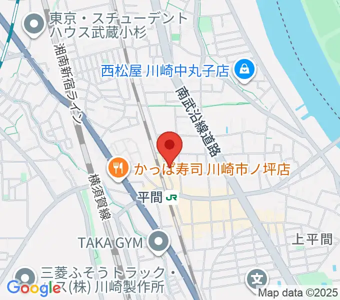 冨井ピアノ工房の地図