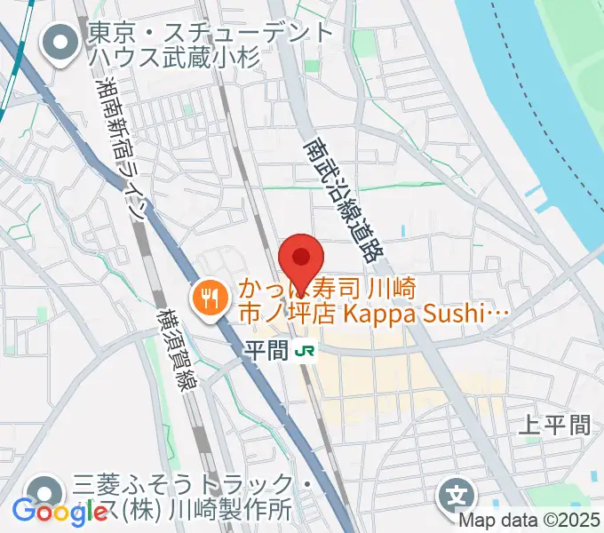 冨井ピアノ工房の地図