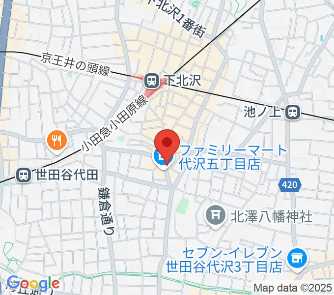 下北沢ロフトの地図