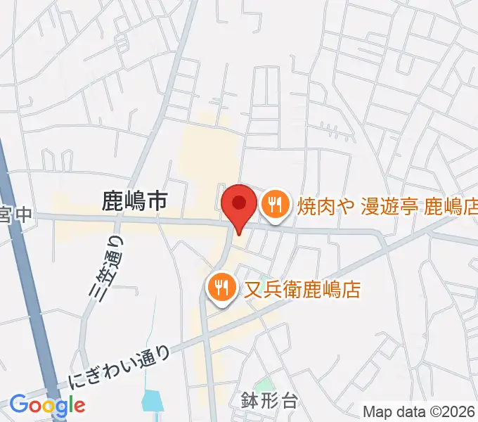 オワリヤ楽器 鹿島センターの地図