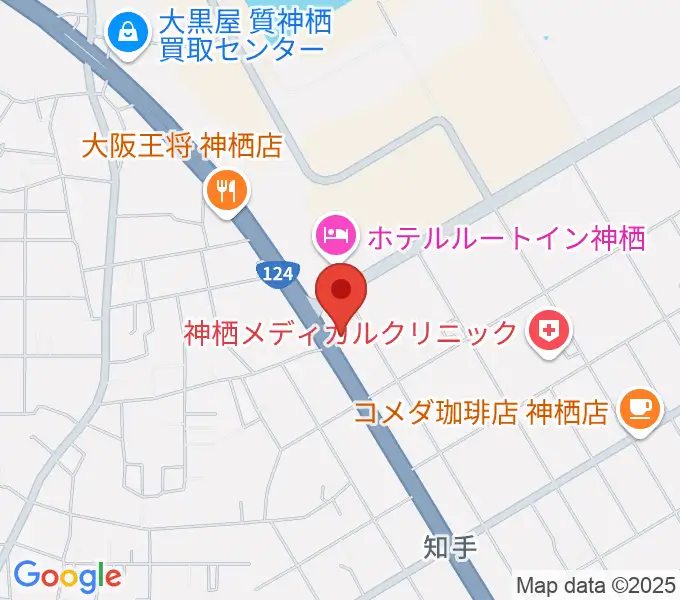 オワリヤ楽器 神栖支店の地図