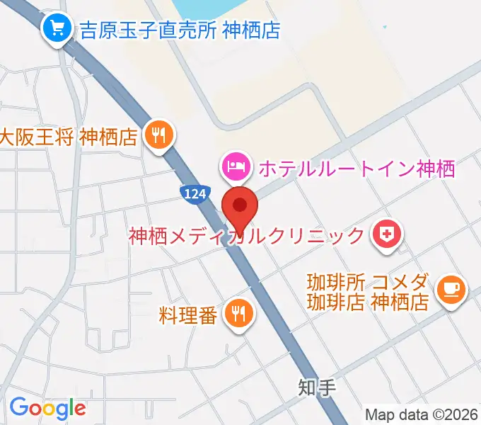 オワリヤ楽器 神栖支店の地図