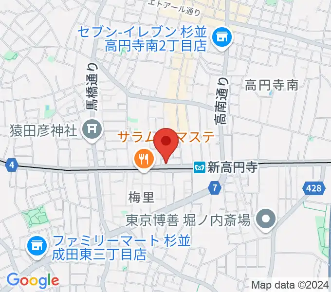 サウスサウンドスタジオの地図