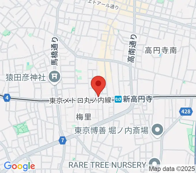 サウスサウンドスタジオの地図