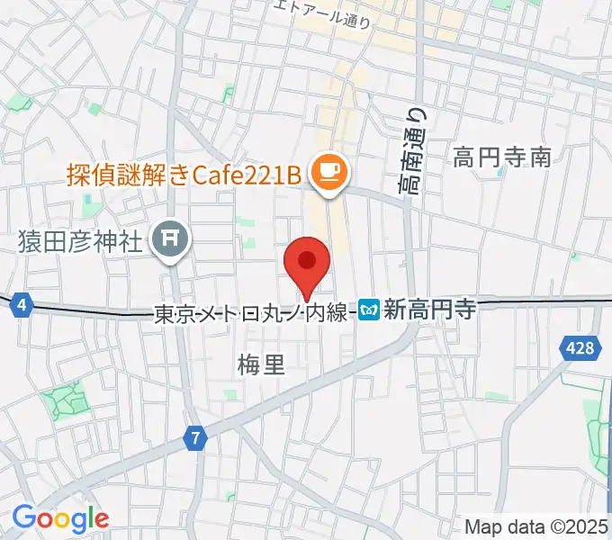 サウスサウンドスタジオの地図