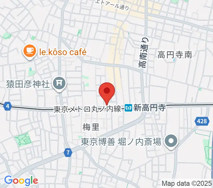 サウスサウンドスタジオの地図