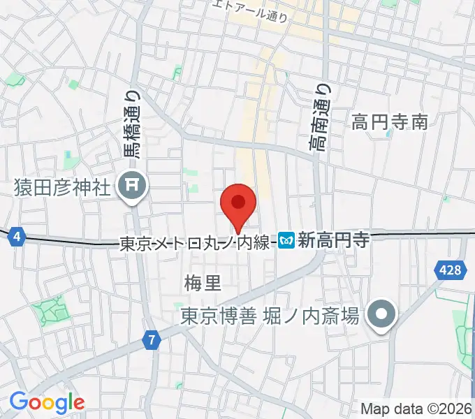 サウスサウンドスタジオの地図