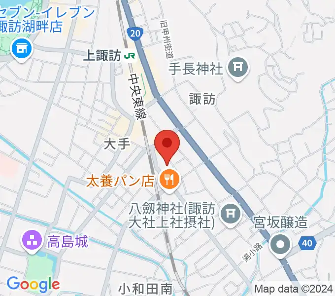 上諏訪ドアーズの地図