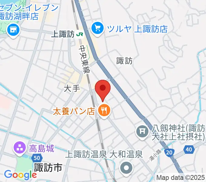 上諏訪ドアーズの地図