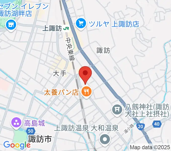 上諏訪ドアーズの地図