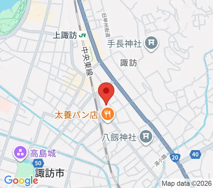 上諏訪ドアーズの地図