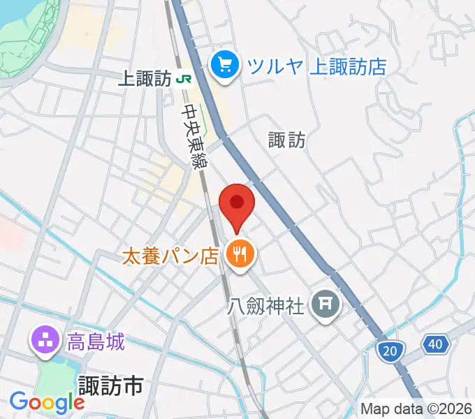 上諏訪ドアーズの地図