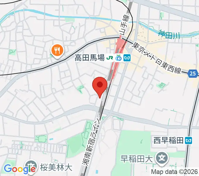 ゲートウェイスタジオ高田馬場戸山口店の地図