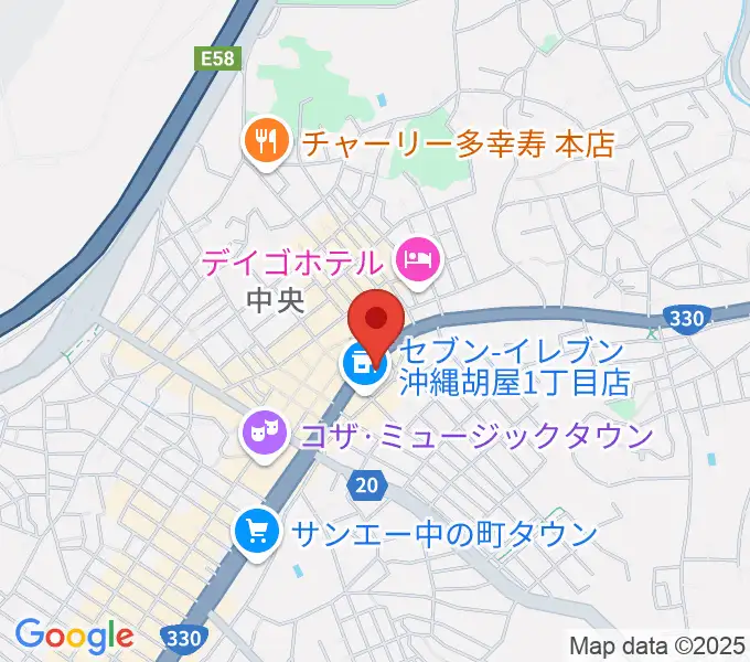 普久原楽器の地図