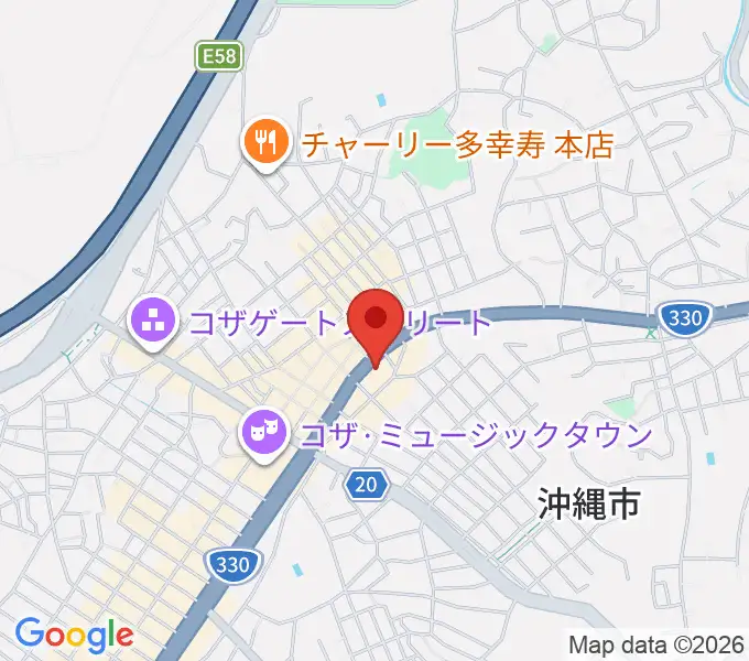 普久原楽器の地図