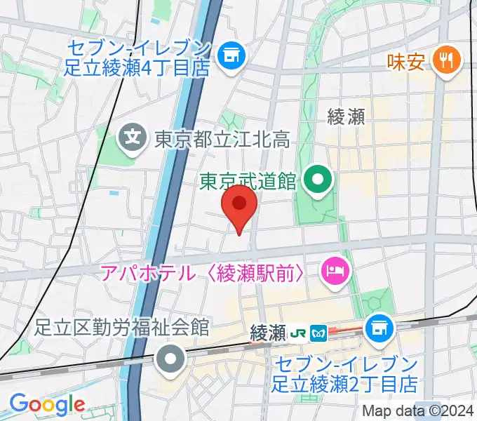 エンジェルスタジオ音楽教室の地図